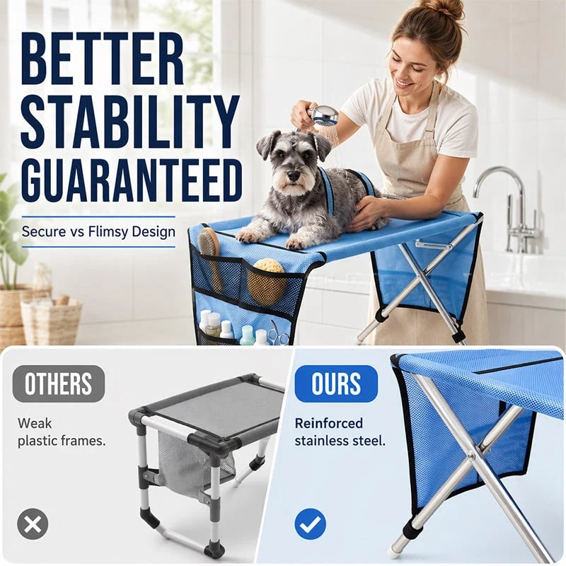 🎉⏰2-in-1 Foldable Pet Grooming Bed🐱🐶🛋️