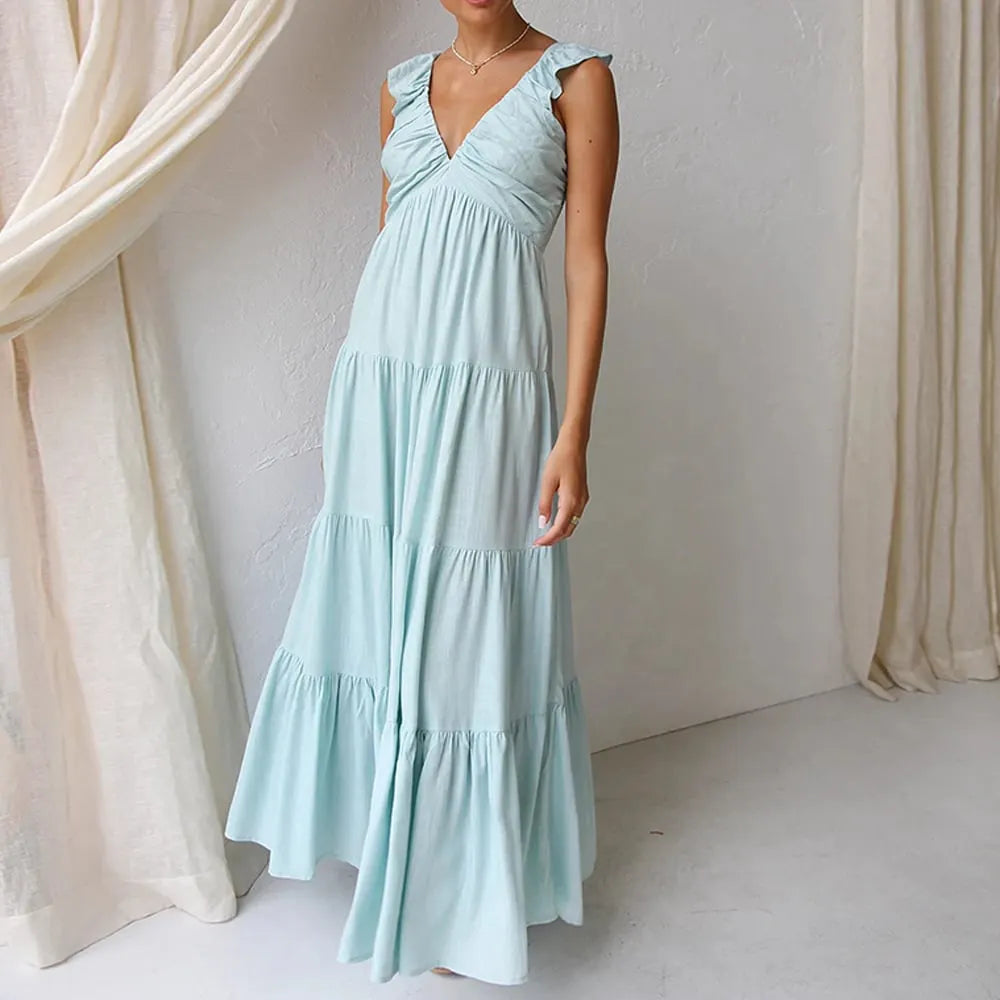 VionelleTM | Elegant Maxi Dress With Ruffles