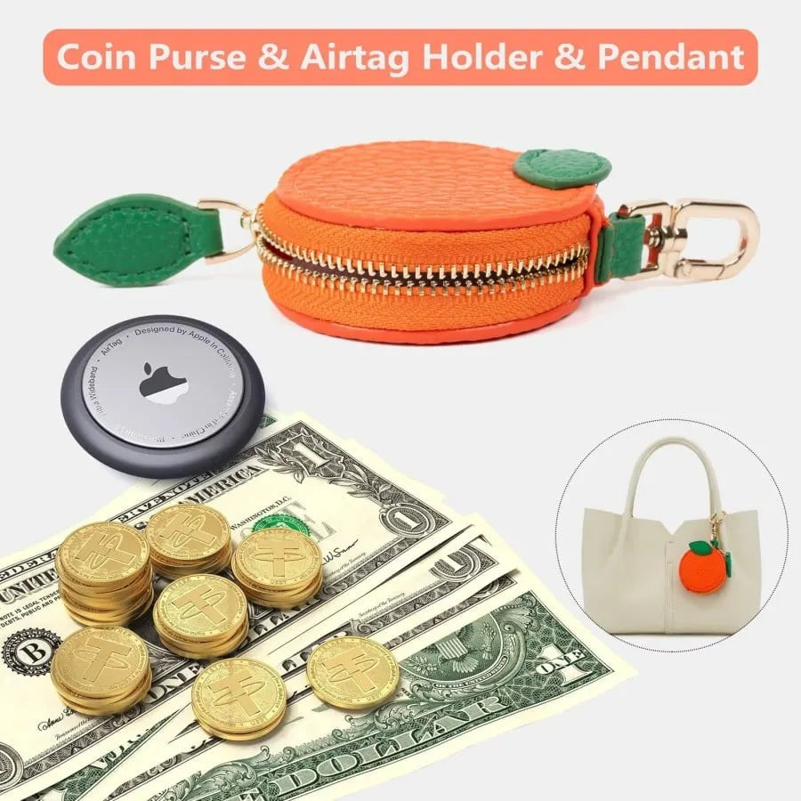 🔥Last Day 49% OFF - 🍊Cute Fruit Coin Purse Bag Charm Airtag Accessories