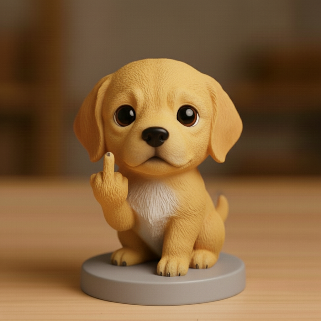 Funny Middle Finger Dog Ornament – The Perfect Gag Gift 🎁🐕