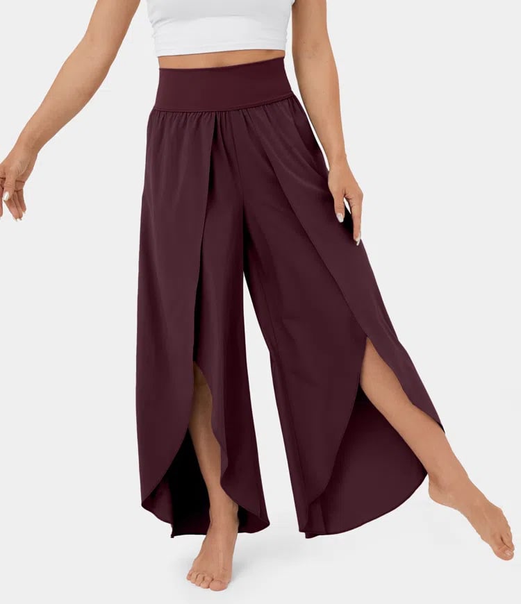 Palazzo Flowy Split Wide Leg Pant(buy 2 free shipping)