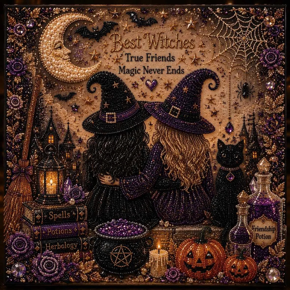🔥Last Day 49% OFF - 👻 Cute Ghosts Pumpkins 3D Pearl Mosaic Art Kit Halloween Decor (No Mess, Beginner), Age 8+(📦Buy 2 Free Shipping)