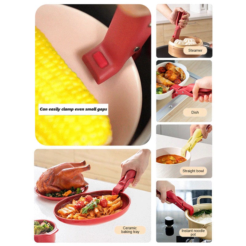🔥HOT SALE🔥✨Buy 1 Get 1 Free✨Multi-Purpose Anti-Scald Bowl Holder Clip for Kitchen