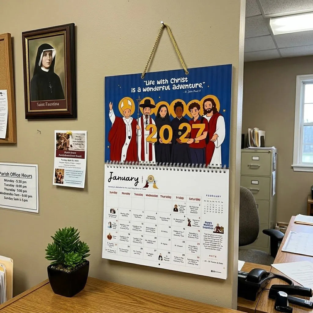 ✝️ 2027 Catholic Liturgical Wall Calendar Follow The Church Year With Faith, Prayer & Tradition