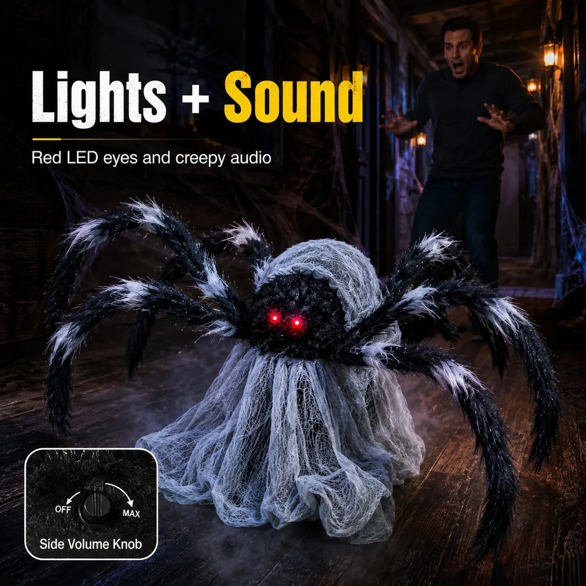 💚LAST DAY 50% OFF🕷🕸 LED Jumping Spider Animatronic