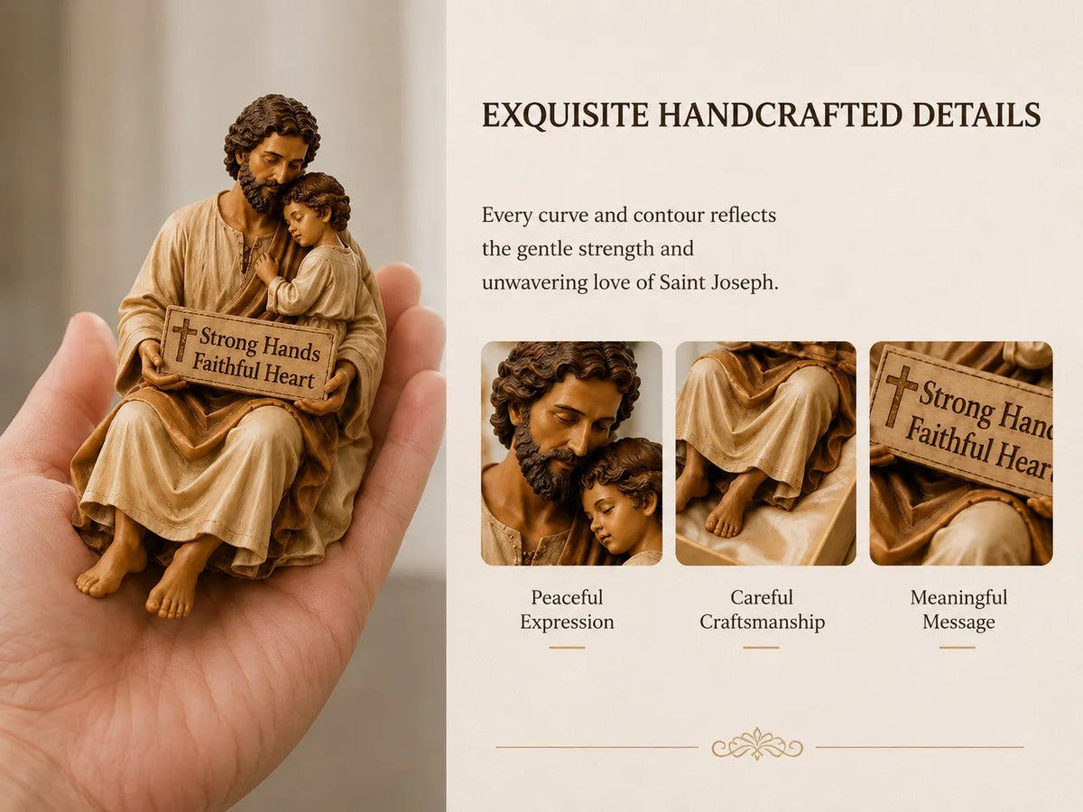 🔥Father‘s Day 50% OFF ✨Hand-Painted Ceramic Saint Joseph Figurine✝️Protector of Fathers🙏