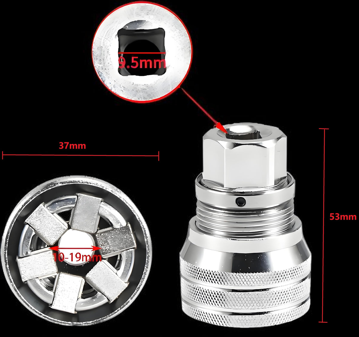 🎉10-19mm Adjustable Universal Socket Wrench