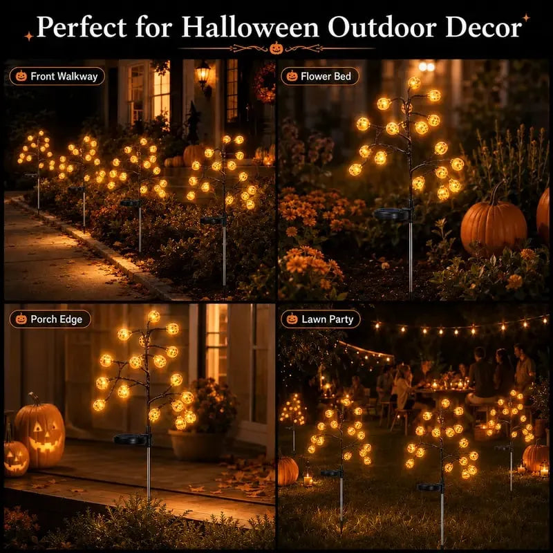 🎃✨ Pumpkin Solar Stake Lights – Halloween Outdoor Yard Decor