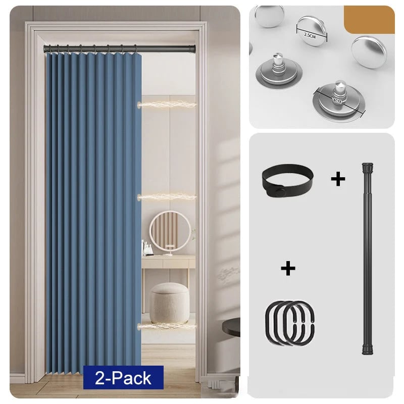 🔥 HOT SALE 🔥⏰🔥LIMITED TIME 49% OFF! ⭐No-Drill Magnetic Accordion Door Curtain