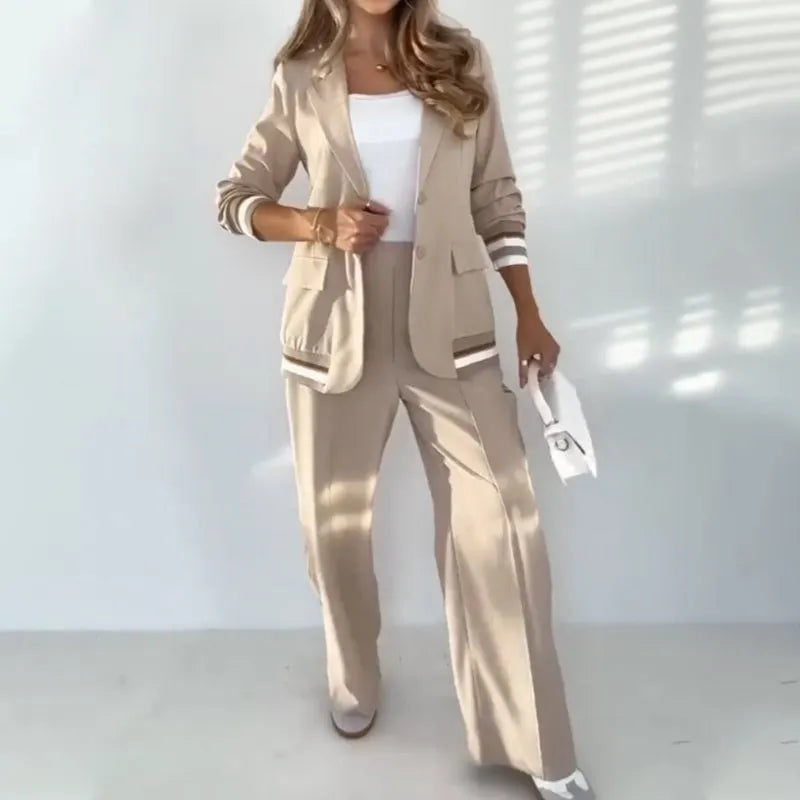 💖 Women's Casual Beige 2-Piece Set