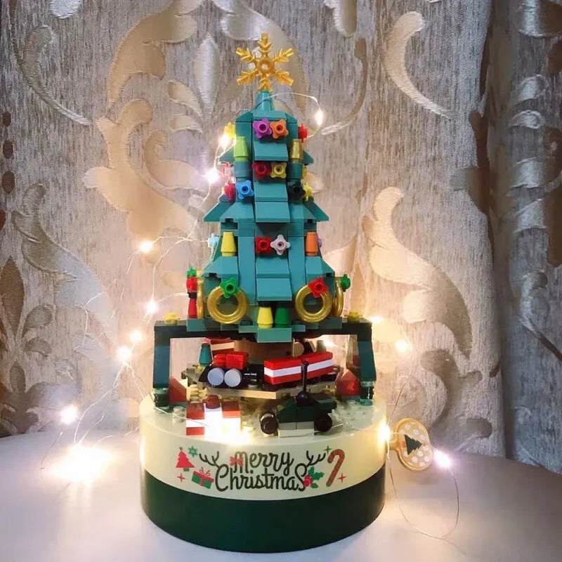 360 PCS Music Box Christmas Tree Building Blocks