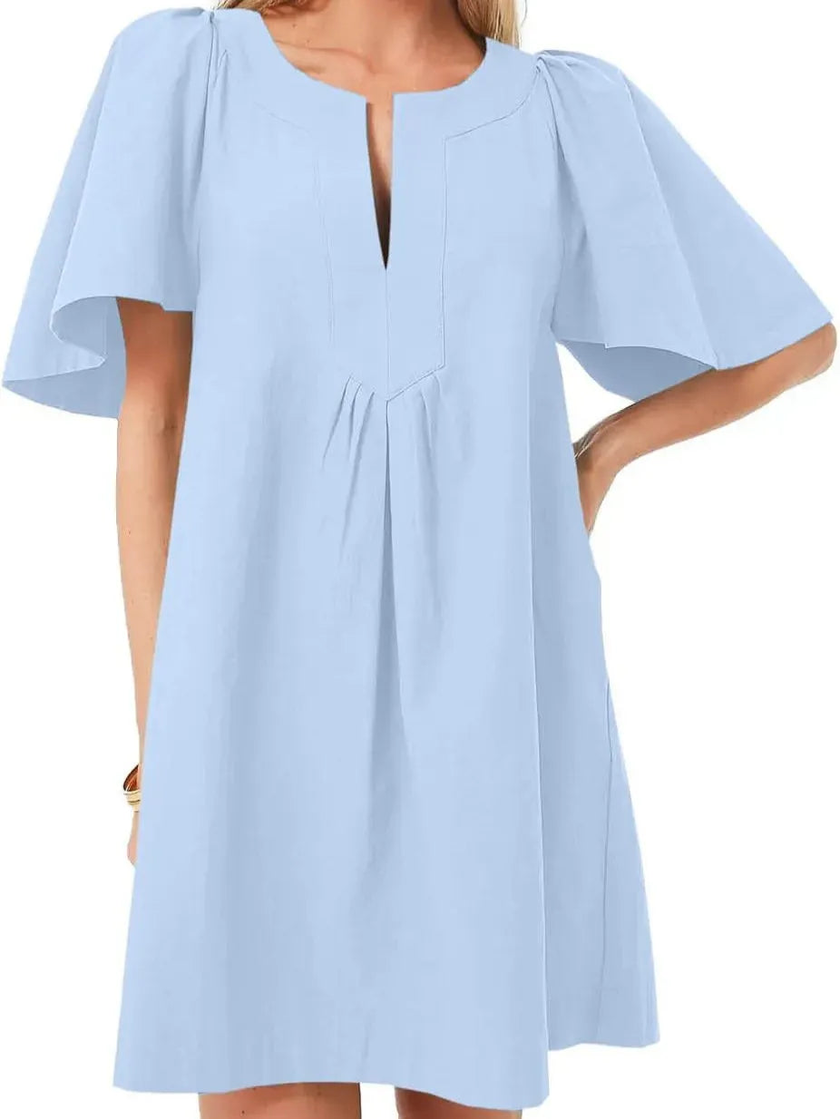 V-neck loose dress