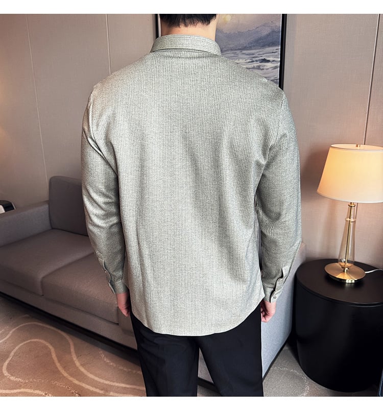 NEW Men's Casual Zipper Long Sleeve Shirt (Buy 2 Free Shipping)