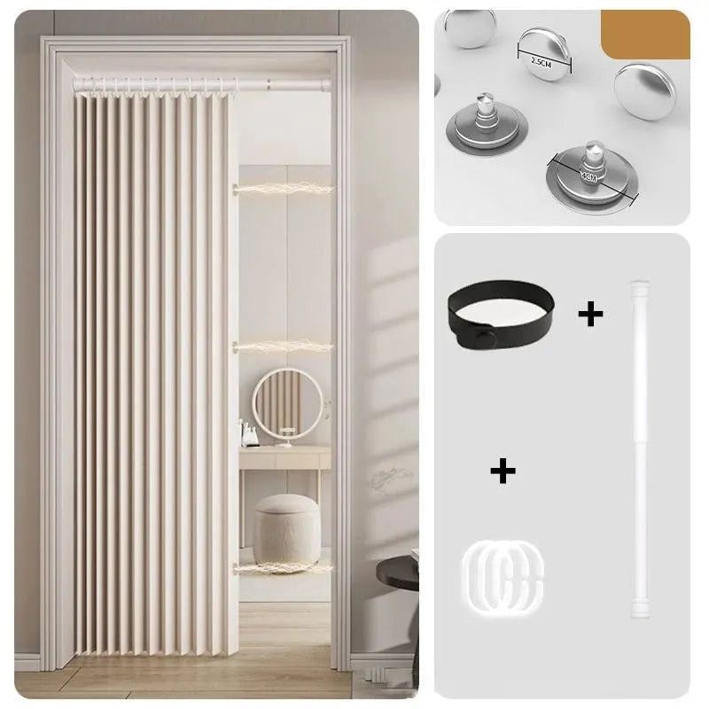 🔥 HOT SALE 🔥⏰🔥LIMITED TIME 49% OFF! ⭐No-Drill Magnetic Accordion Door Curtain
