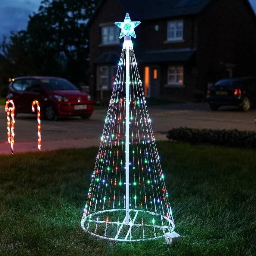 16.4FT MULTICOLOR LED ANIMATED OUTDOOR CHRISTMAS TREE LIGHTSHOW(Christmas tree free)