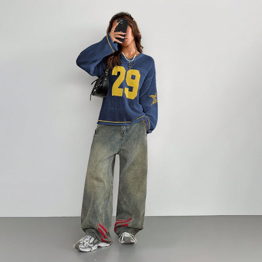 Women's Knitted Striped Jersey