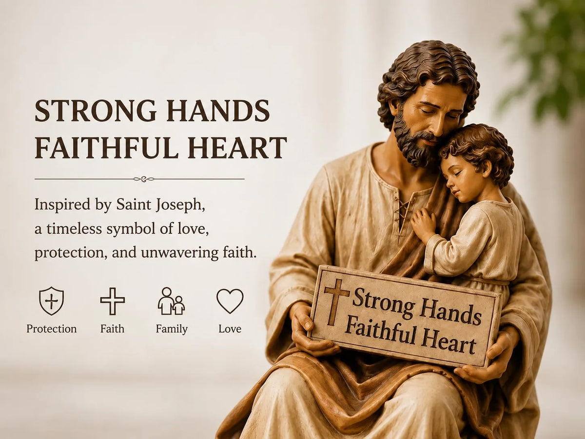 🔥Father‘s Day 50% OFF ✨Hand-Painted Ceramic Saint Joseph Figurine✝️Protector of Fathers🙏