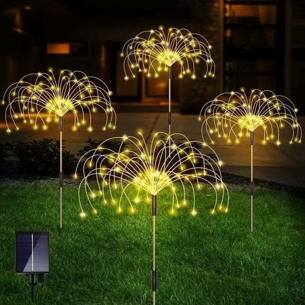 Last Day 70% OFF - Waterproof  Solar Garden Fireworks Lamp