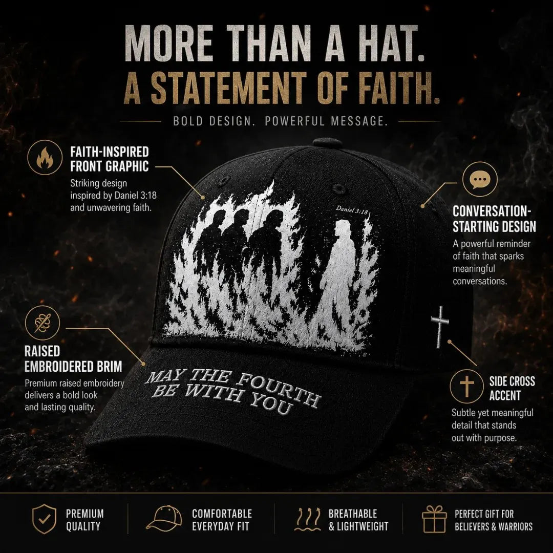 🔥 Father's Day Hot Sale ❤️May The Fourth Be With You Faith-Inspired Embroidered Baseball Cap ✝️🔥
