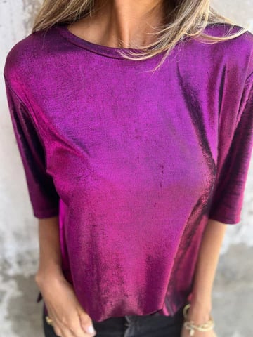 Women's Round Neck Mercerized Fashion Casual T-shirt