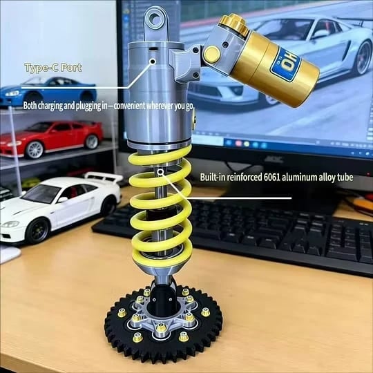 🎉🔥Inspired Suspension Shock Absorber Lamp - Adjustable LED Light for Gamers & Car Enthusiasts