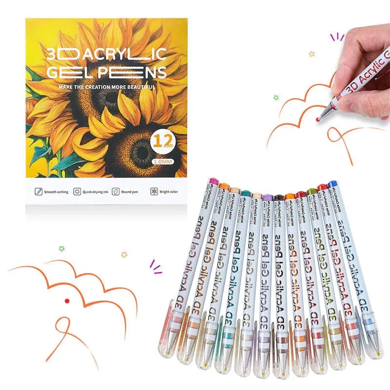 🎉✨Multi-Color Gel Pen Set for Drawing & Coloring