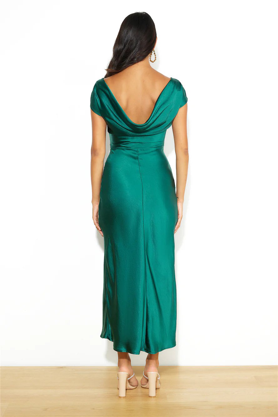 Faithful Nights Satin Midi Dress