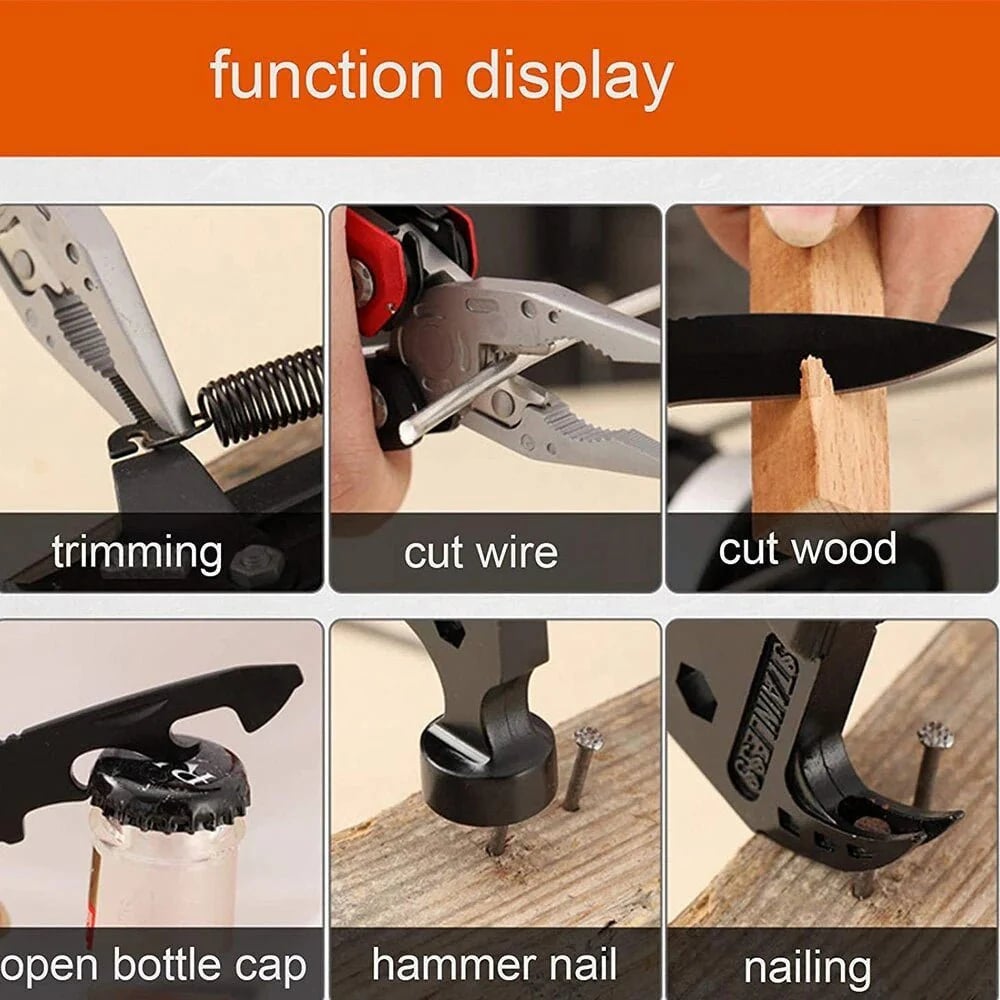🛠️14 in 1 Stainless Steel Multi-Tool Hammer
