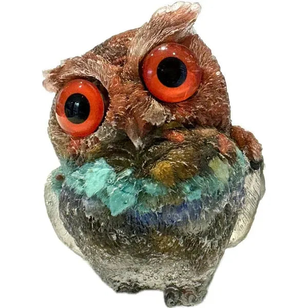 🦉Handmade Natural Crystal Gemstone Owl🎁💎