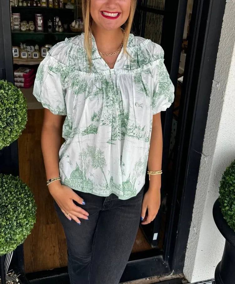 🔥WOMEN'S CLASSIC CHARM TOILE TOP(BUY 2 FREE SHIPPING)