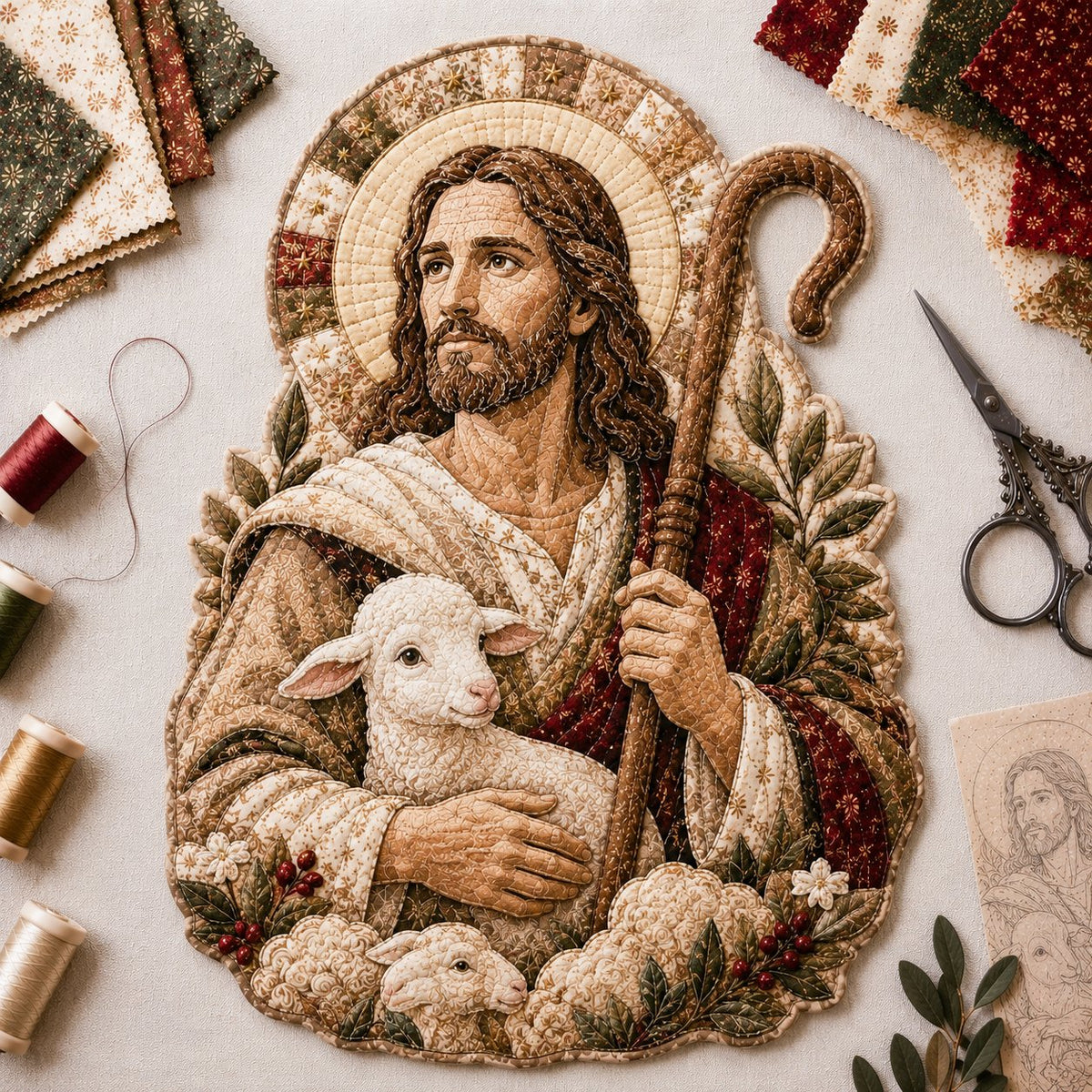 🧵Handmade Patchwork Jesus DIY Kit