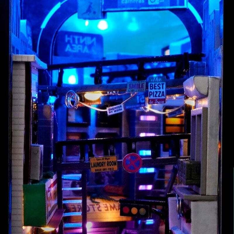 Cyberpunk Futuristic Alleyway Booknook