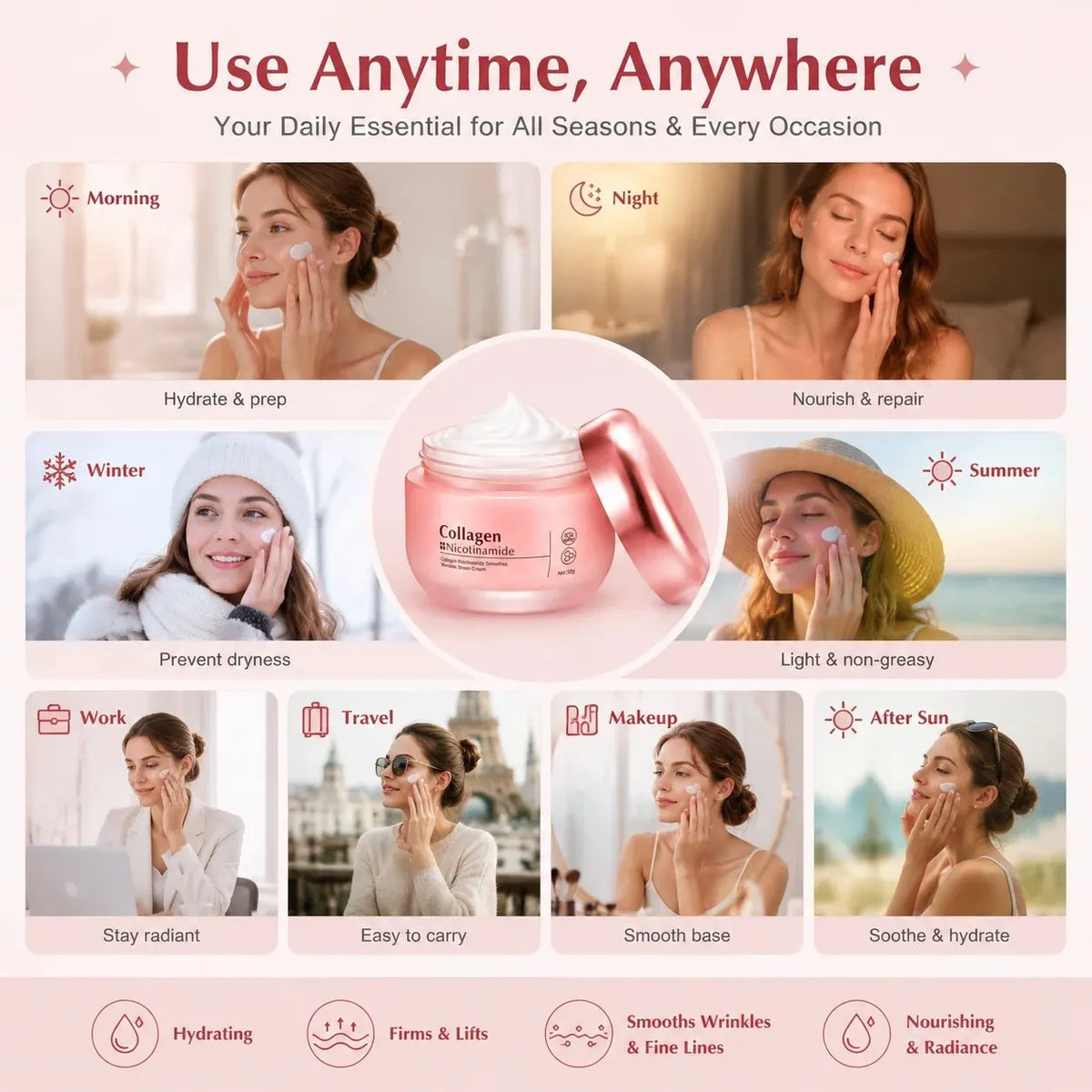 🔥 HOT SALE 🔥🌸 Radiant Collagen & Nicotinamide Smoothies Cream