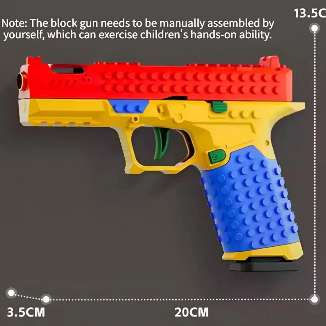 🔥 HOT SALE 🔥Building Block Shell-Ejecting Soft Bullet Toy Gun