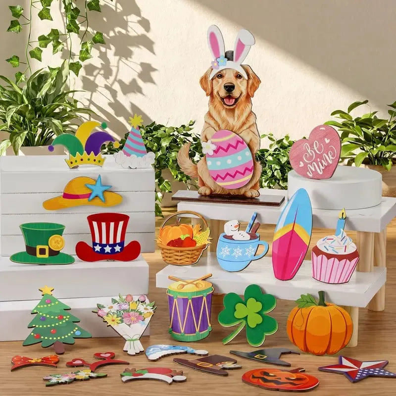 🐣 Easter Special | Interchangeable Wooden Animal Decor