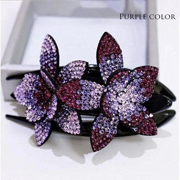 BUY 2 GET 1 FREE🎁Rhinestone Double Flower Hair Clip