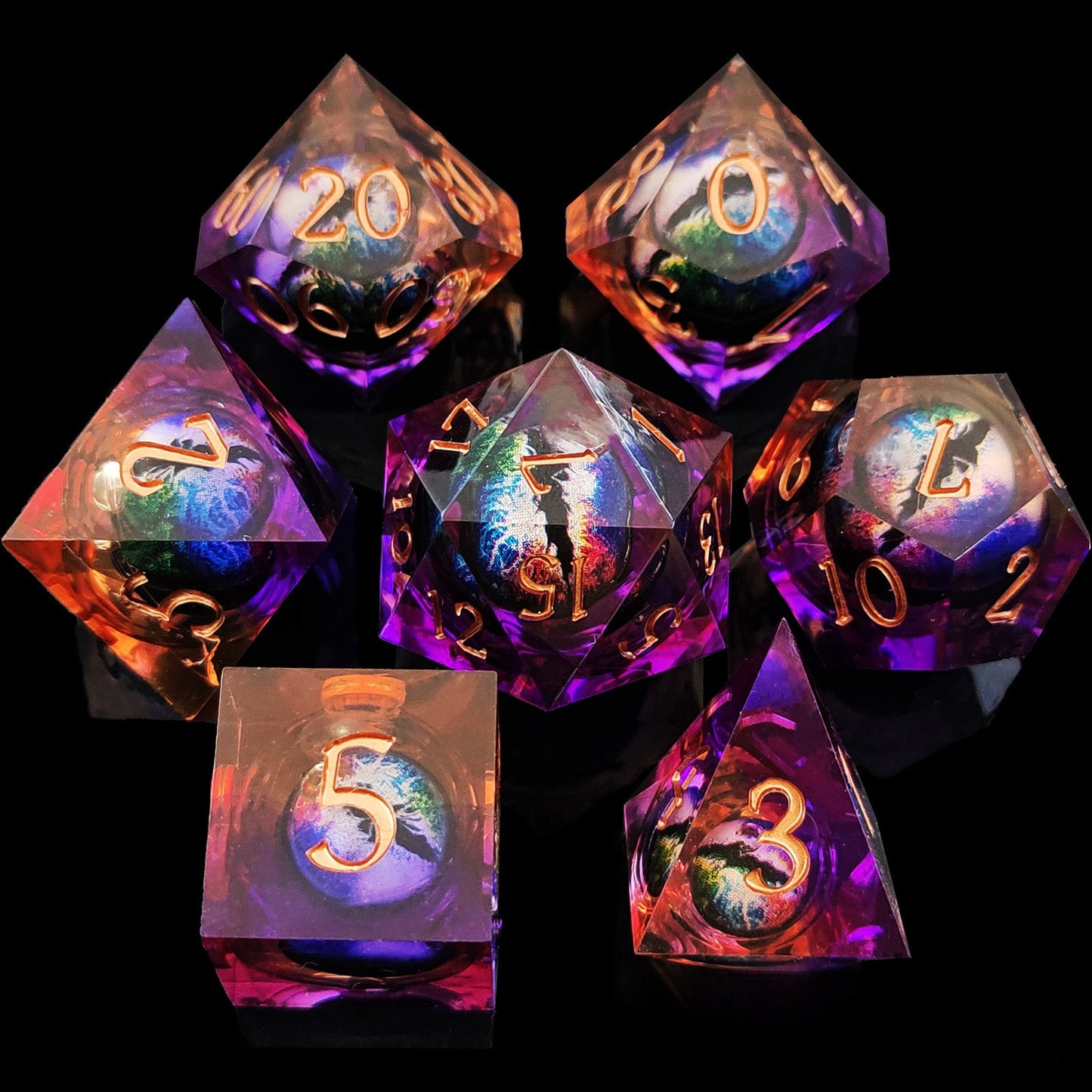 Cthulhu two-color dragon eye movable DND dice