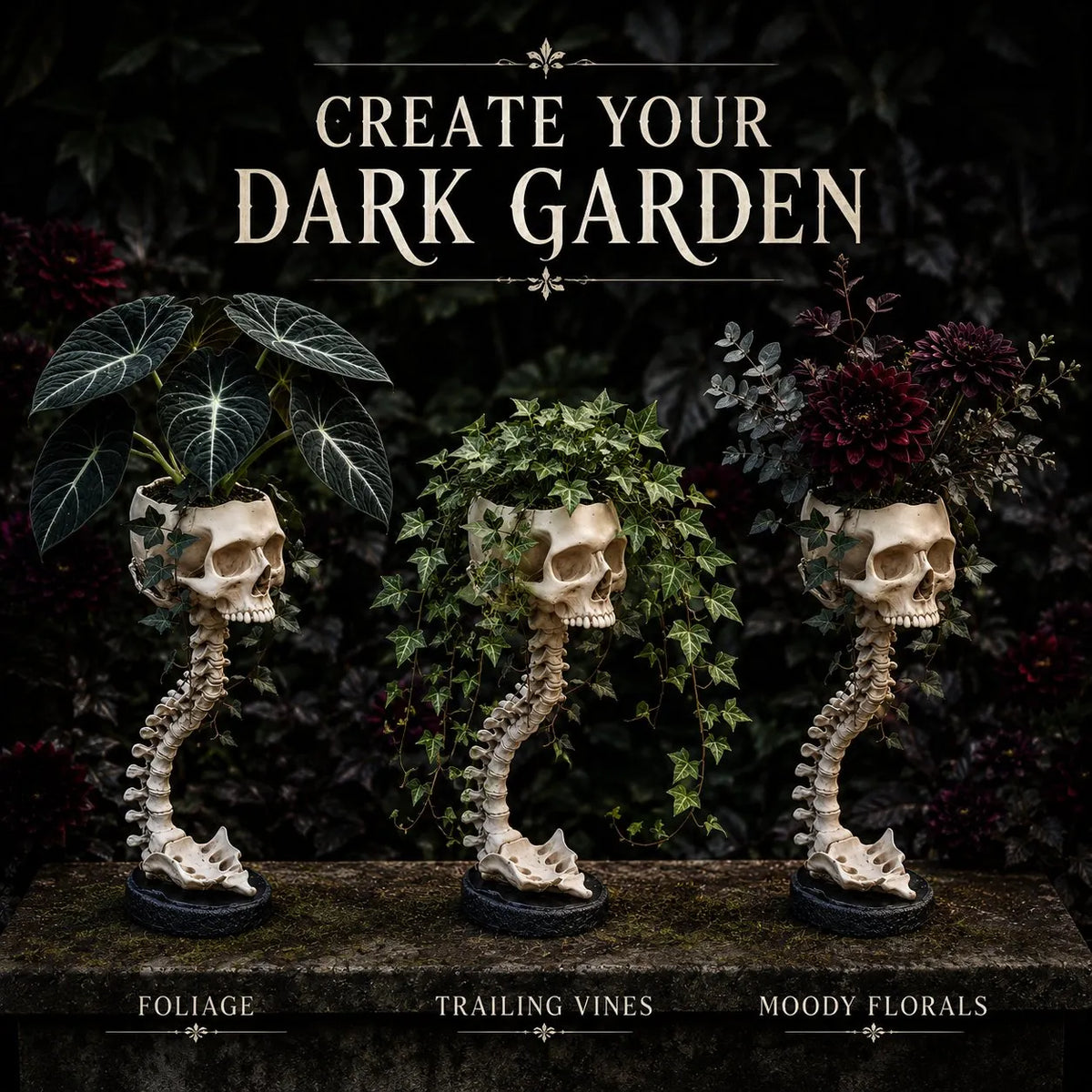 💥 LAST DAY 49% OFF - 💀🌿 Sculptured Skull Flowerpot (📦Buy 2 Free Shipping)