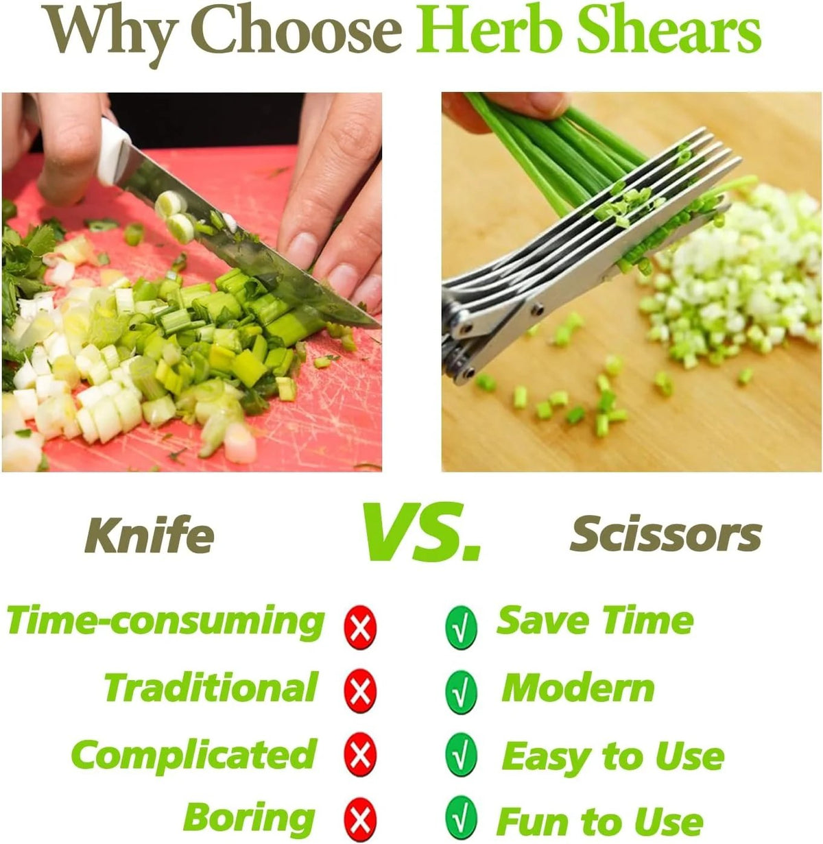 🎉 ✂️🌿5-Blade Stainless Steel Herb Scissors