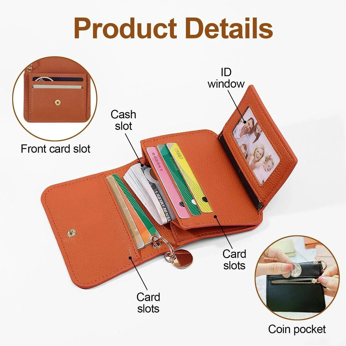 🔥HOT SALE🔥💖Hot 40% OFF🌹RFID Short Wallets for Women – Fashionable Card Holder with Key Ring & Coin Purse