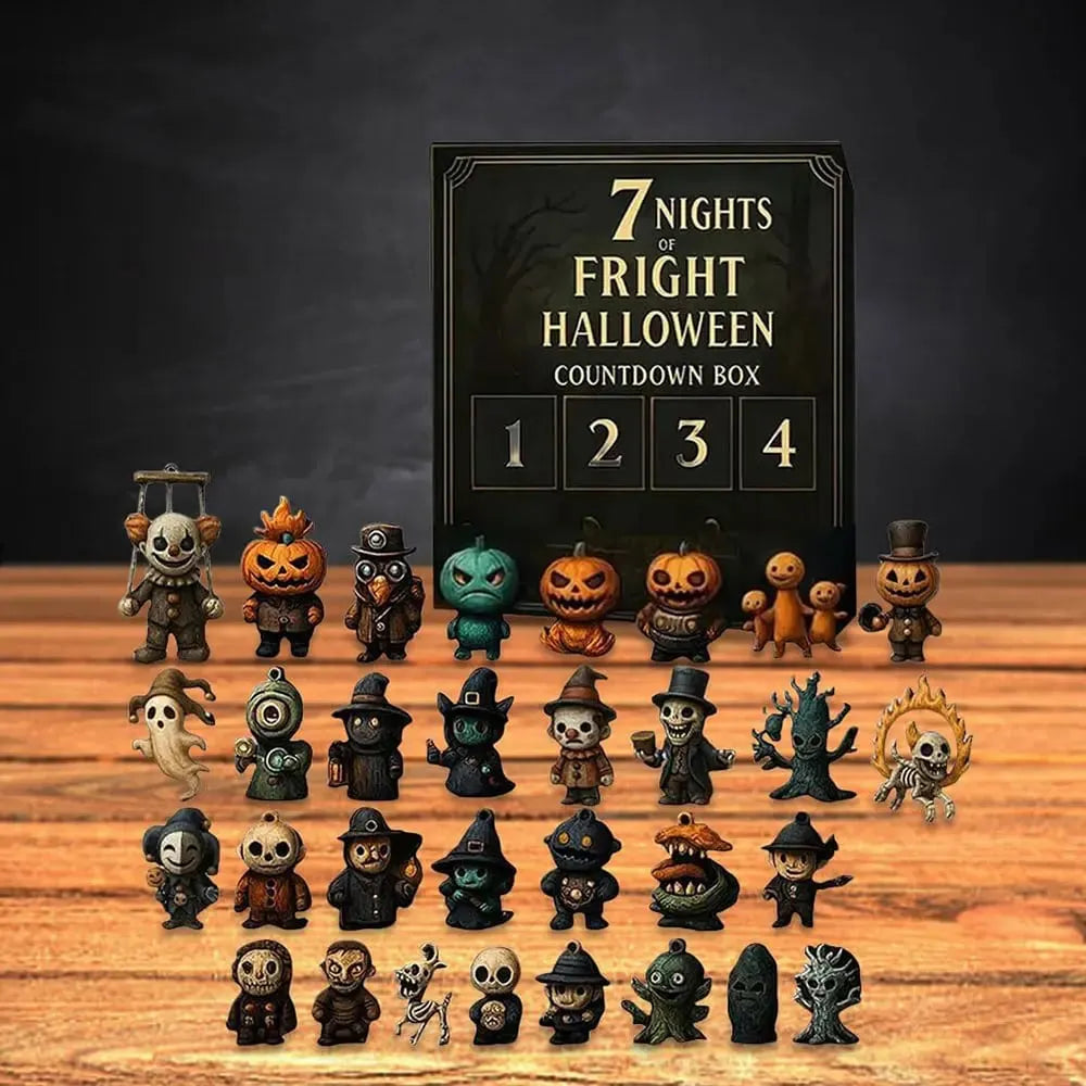 🎉31 Days Halloween Countdown Calendar – Spooky Mini Figurine Surprise Box with Collectible Horror Decorations