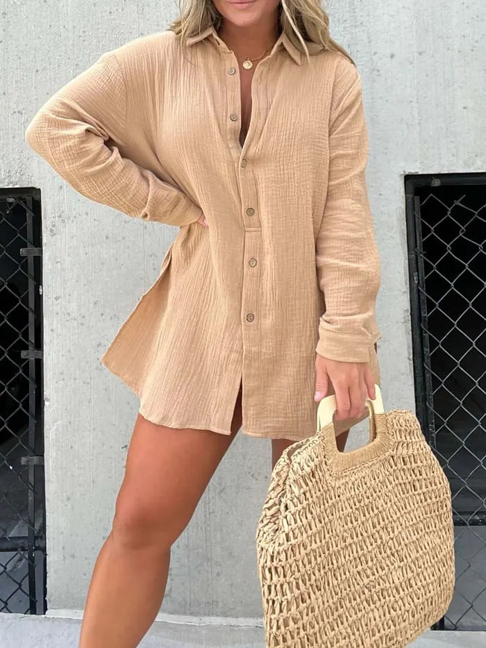 Double-layer Shirt & Shorts Romper Dress (Buy 2 Free Shipping)
