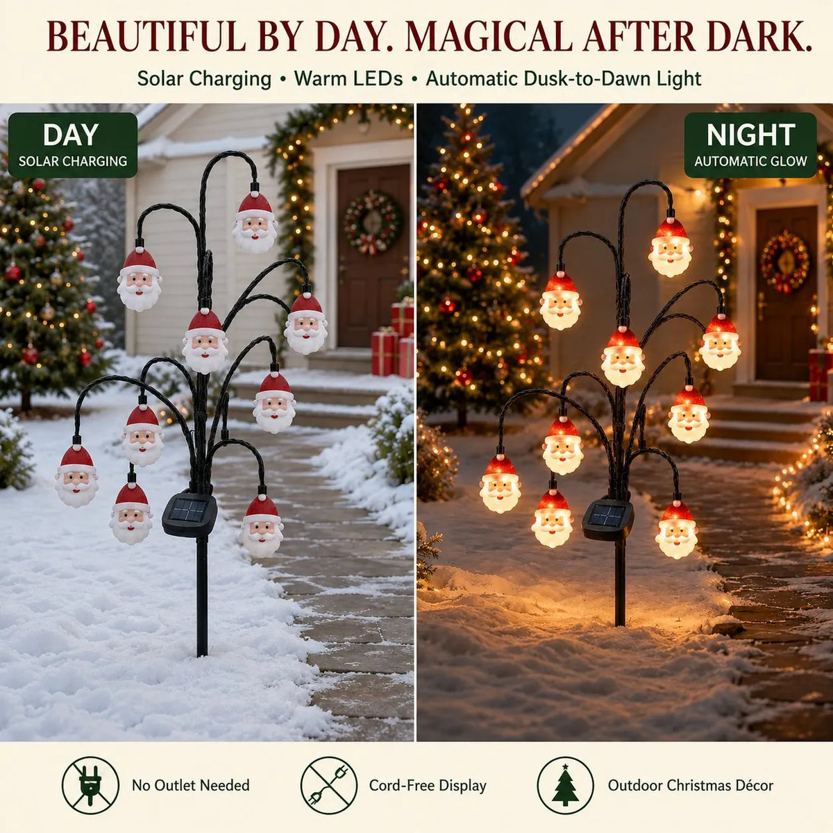 🎉⏳ Last Day 49% OFF – 🎄Solar Christmas Character Pathway Stake Light Collection | 5 Festive Designs with Warm White LEDs, Automatic Dusk-to-Dawn Lighting & Easy Ground-Stake Setup ✨