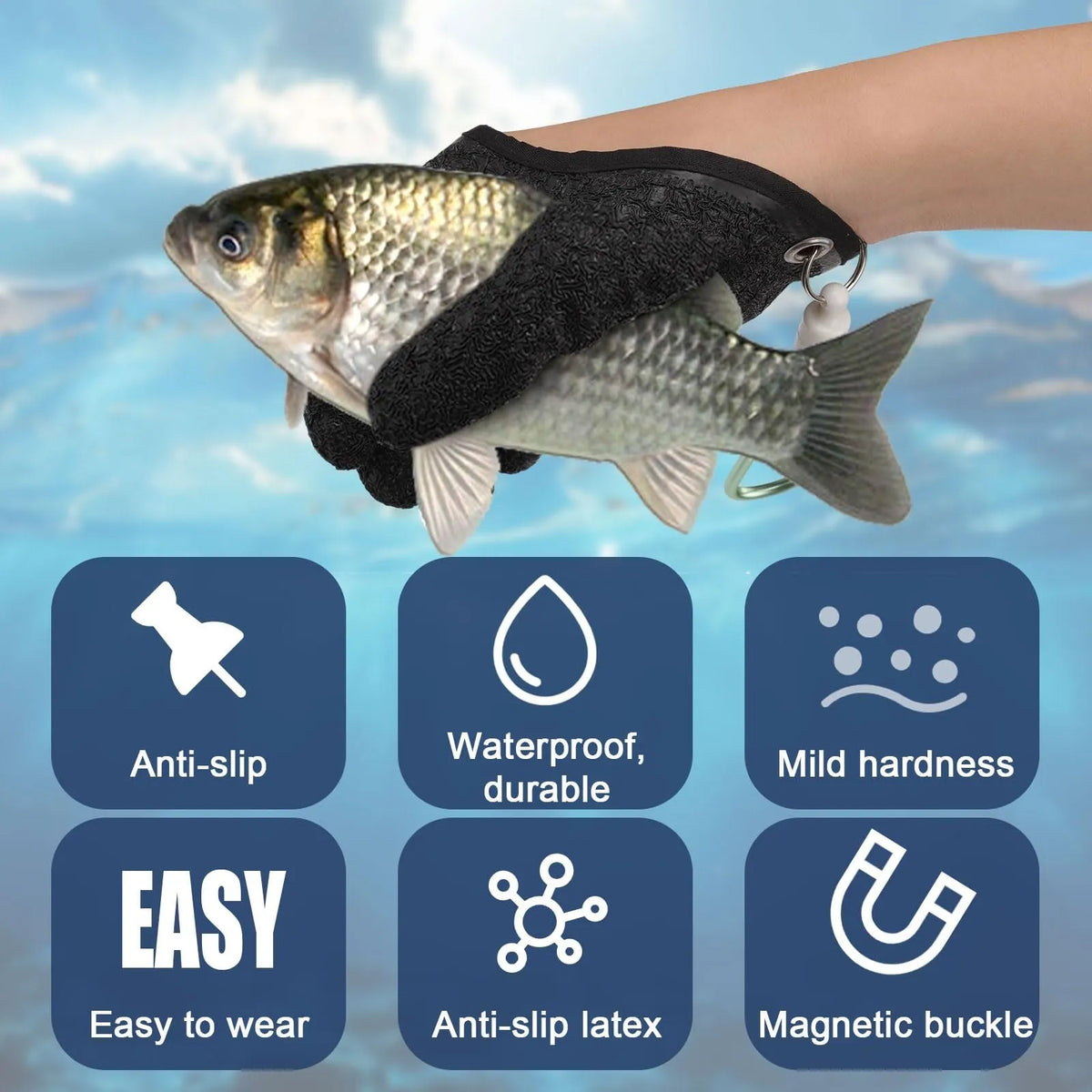 🔥Last 4 hours Sale: Save 50% -Slip Waterproof Fishing Gloves