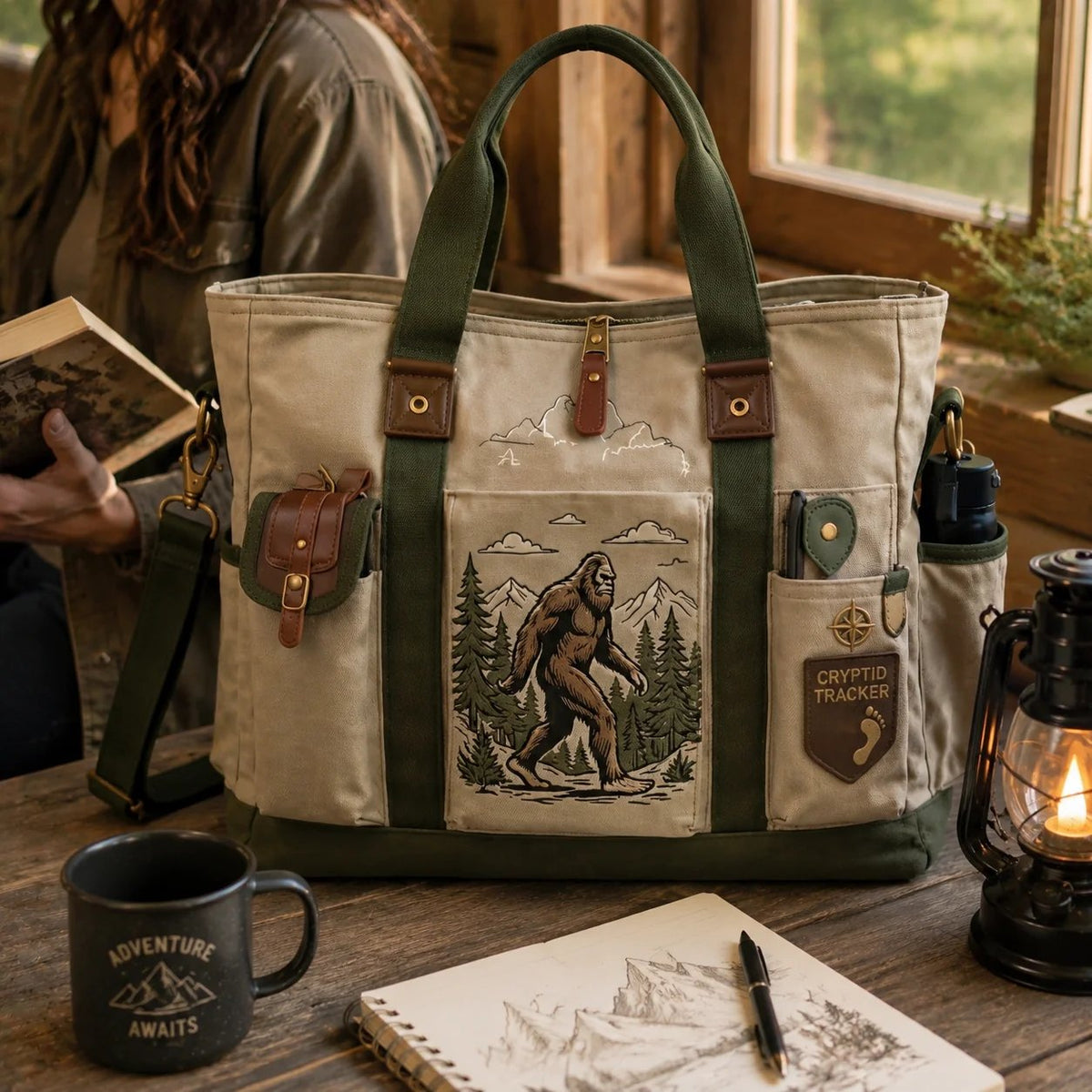 🔥HOT SALE🔥🦶 Bigfoot Wilderness Adventure Multifunctional Tote Bag