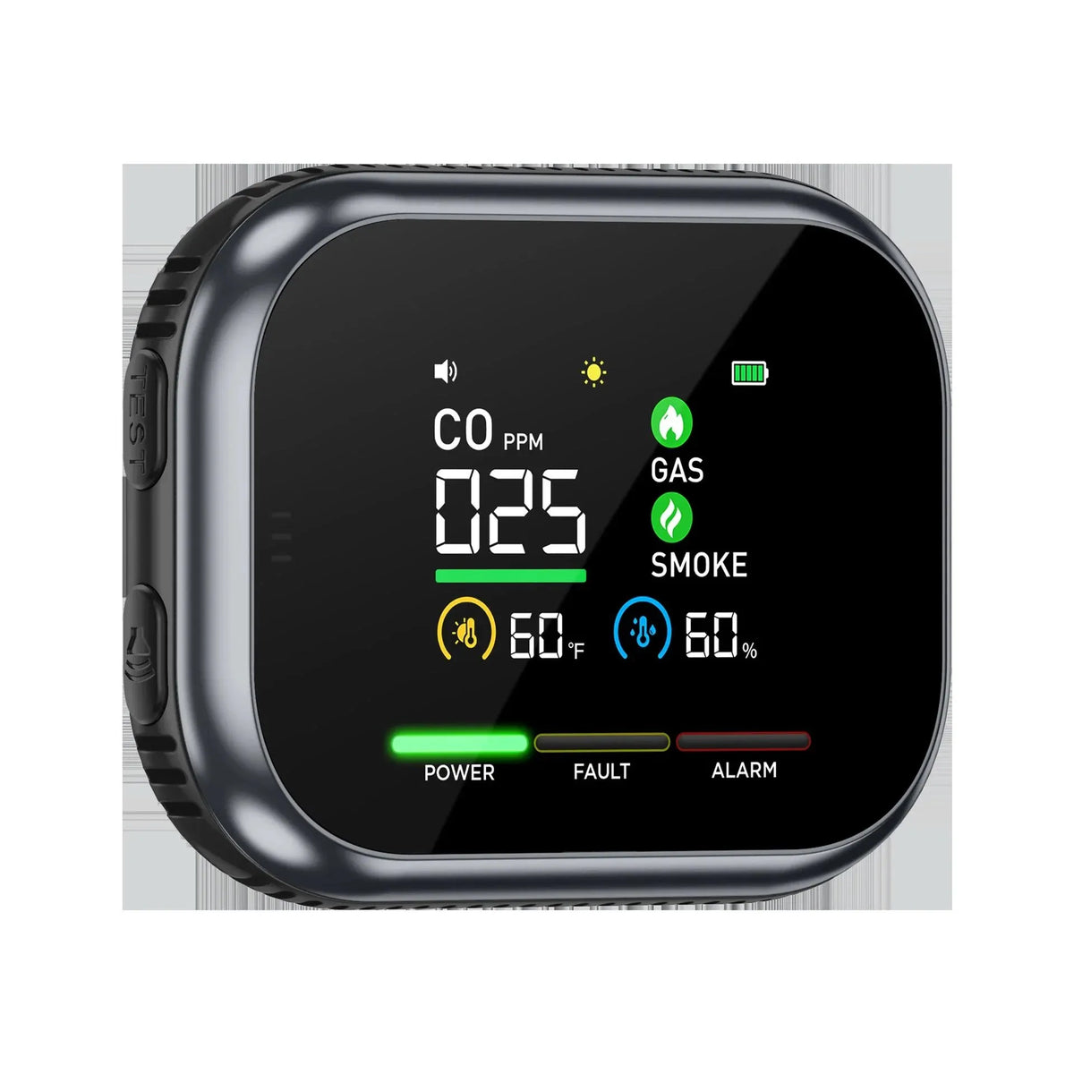 🎉🛡️ Multi-Function Home Safety Detector – CO, Gas, Smoke, Temperature & Humidity Monitor