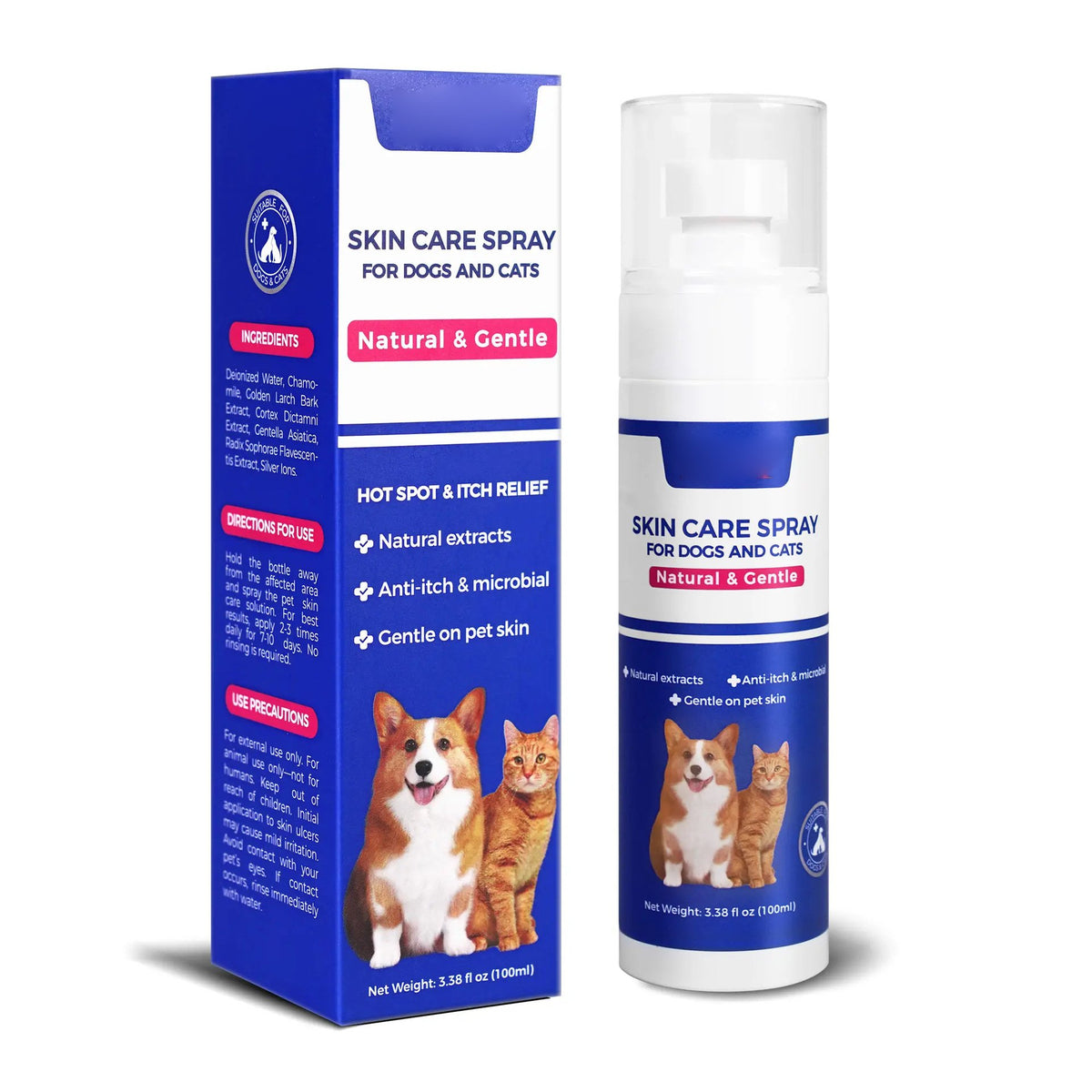 🔥HOT SALE🔥(Pet Lover) Hot Spot Spray for Pets (Dogs & Cats) — Plant-based formula to relieve itching and skin discomfort