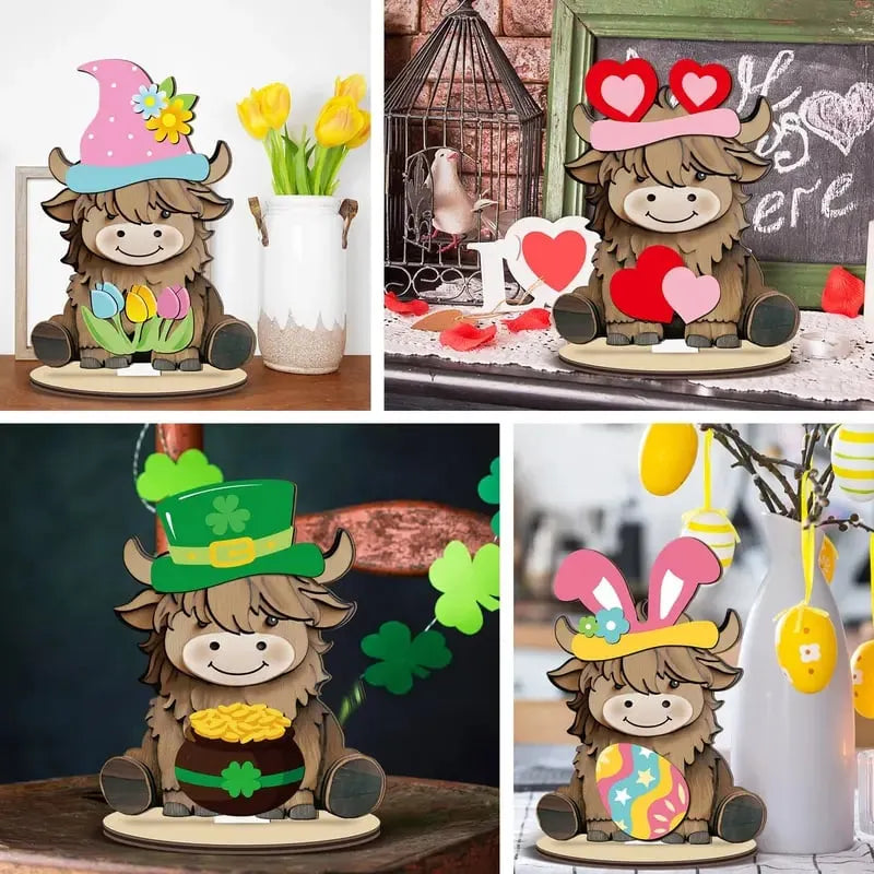 🐣 Easter Special | Interchangeable Wooden Animal Decor