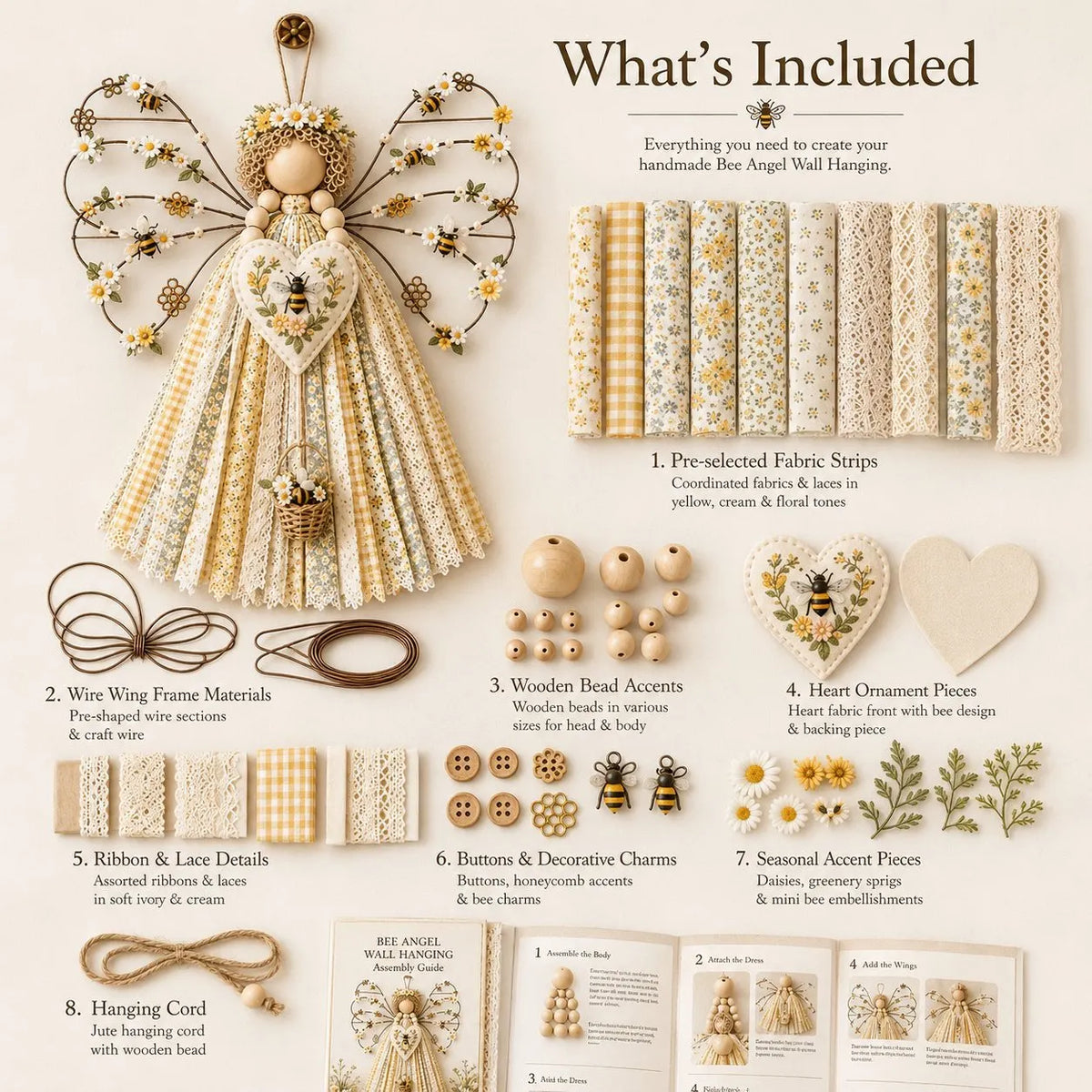 🔥 HOT SALE 🔥🪽 Angel Fabric Hanging DIY Kit