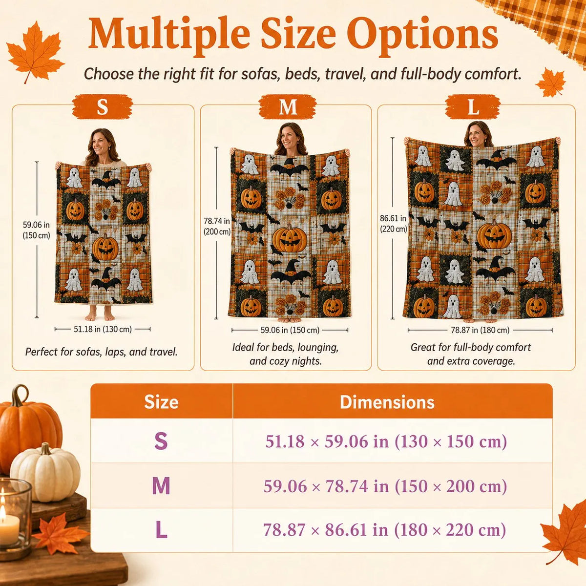 🔥HOT SALE🔥(🎁Last Day 49% OFF)🎃Halloween Patchwork Flannel Blanket